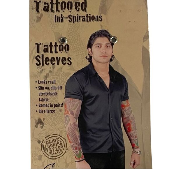 TATTOOED Ink-Spirations Tattoo Sleeves Pair Dragon Unisex - Picture 3 of 4